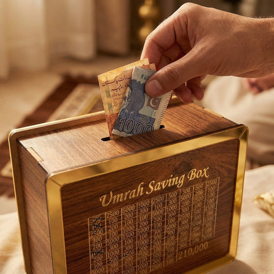 Umrah, Karbala & Qurbani Saving Box – Save Daily for Your Sacred Journey
