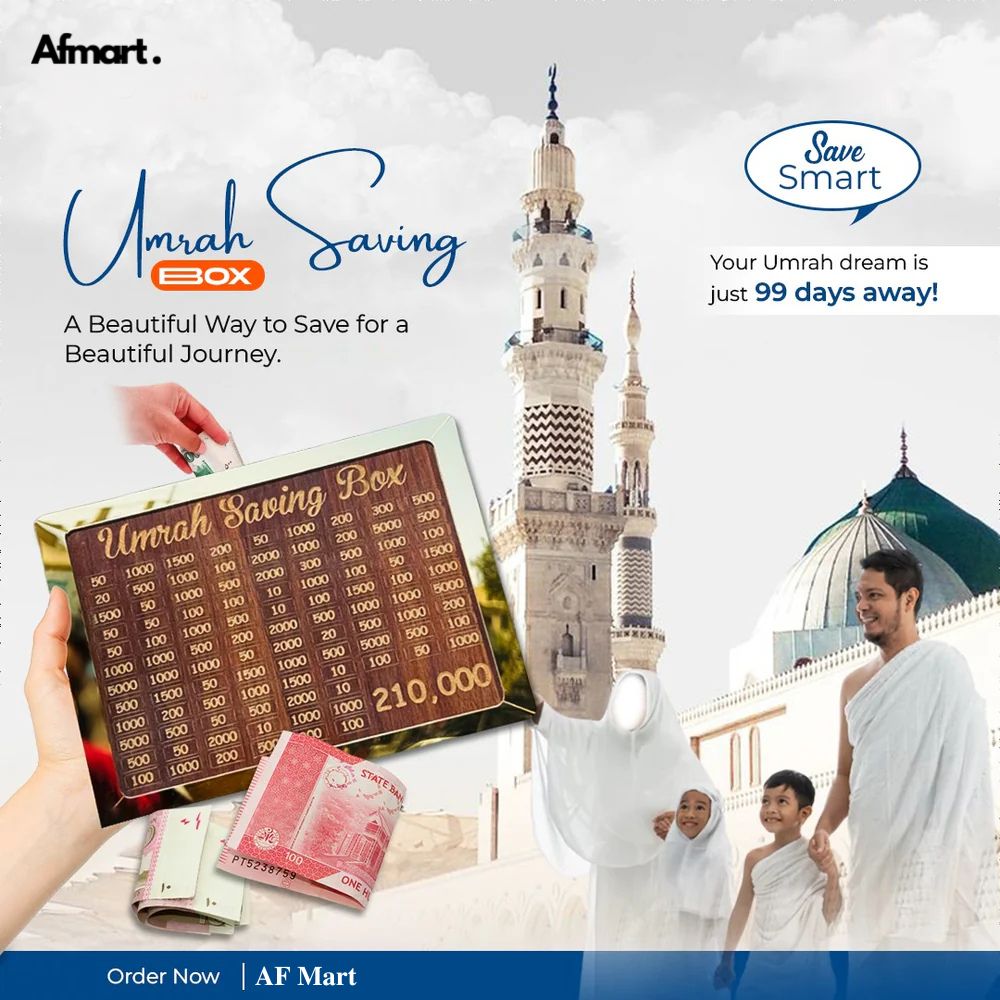 Umrah, Karbala & Qurbani Saving Box – Save Daily for Your Sacred Journey