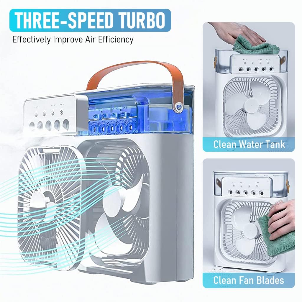 Portable Air Cooler Desk Fan with Water Spray